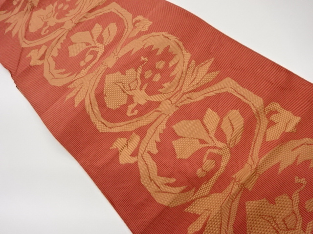 JAPANESE KIMONO / VINTAGE NAGOYA OBI / CHIKUZEN HAKATA / WOVEN ABSTRACT TREES